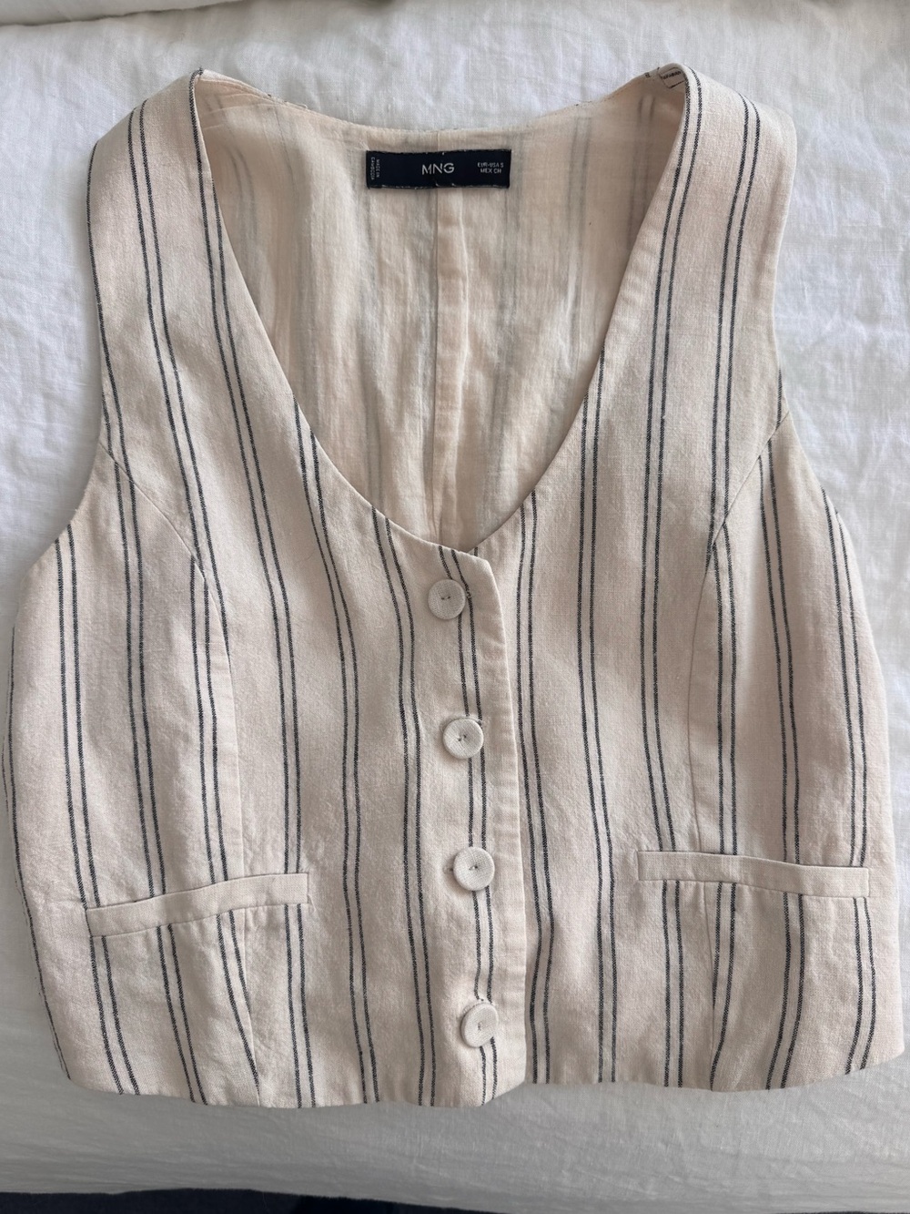 Mango linen tank top vest